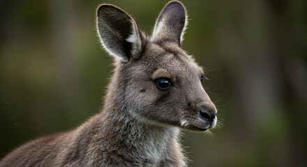 Fototapeta premium Kangaroo Portrait Showing Calm Animal in Natural Setting