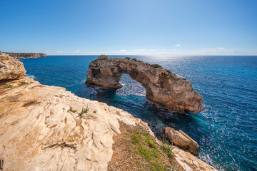 Die Felsenbrücke es Pontas bei Santanyi