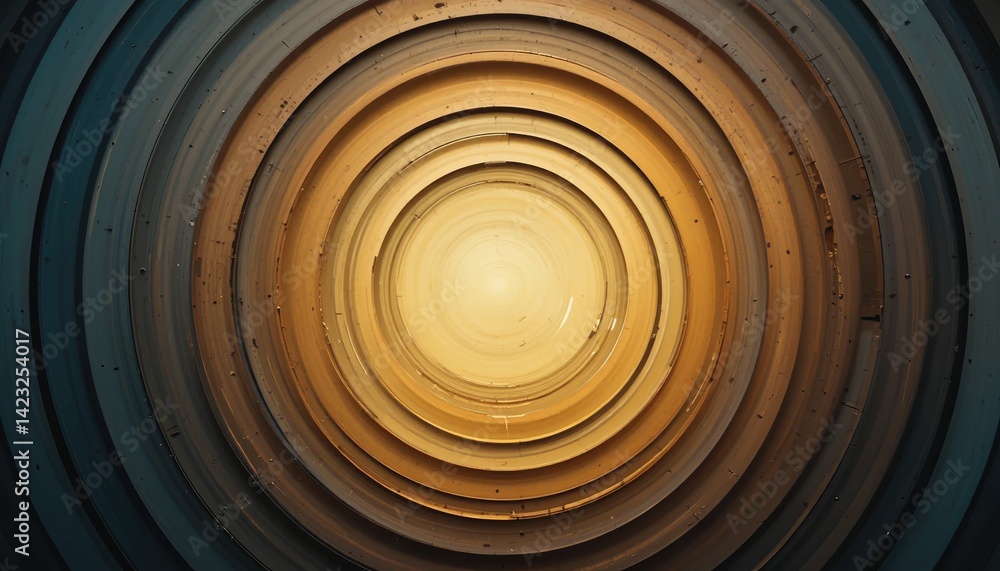 Poster captivating light convergence abstract circular patterns digital art enigmatic atmosphere upward per