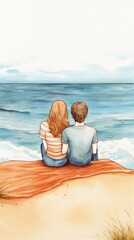 Fototapeta premium Beach outdoors sitting nature.