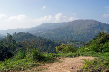 scenic green mountain landscape in sri lanka
