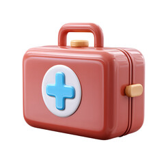 Obraz premium First aid kit 3d rendering isolated on white background