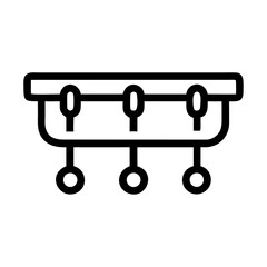 Wall Mounted Coat Rack with Hooks Icon Design