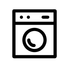 Washing Machine with Circular Door Icon Design