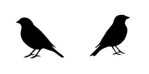 Fototapeta premium Vector illustration of two birds silhouette design ideal for nature-themed projects and creative applications