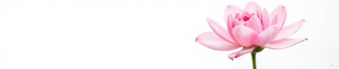 Fototapeta premium Delicate pink flower isolated on white background, showcasing its intricate details, single bloom, blossoms