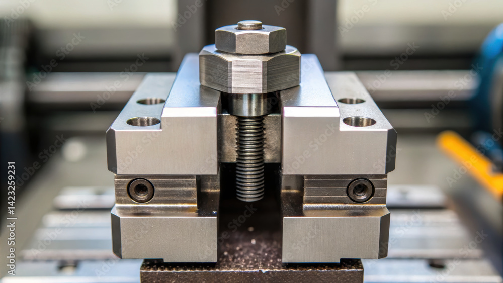 Aufkleber precision lathe tool in modern shop showcasing close up of clamping mechanism designed for accuracy 