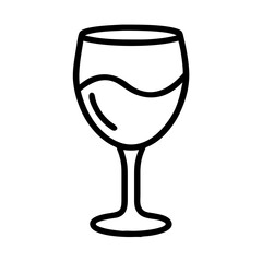 Wine Glass with Stem Icon Design