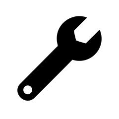 Wrench Tool with Curved Jaw Icon Design