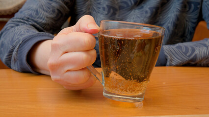 Cozy afternoon with a warm drink