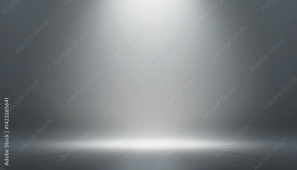 Poster illuminated spotlight showcasing empty stage studio setting digital art presentation professional en