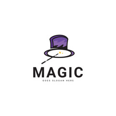 Magic hat design inspiration with star wand logo
