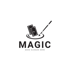 Magic hat design inspiration with star wand logo