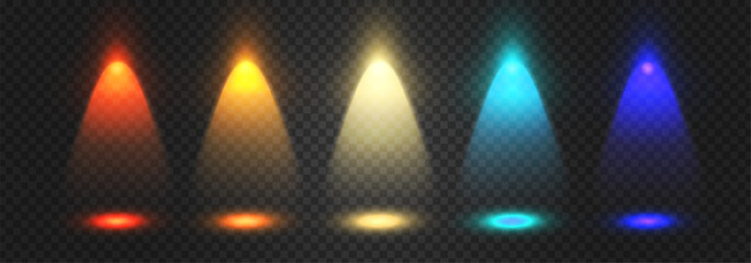 Rainbow color transparent spotlight collection