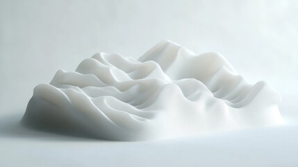 Abstract white sculpted landscape
