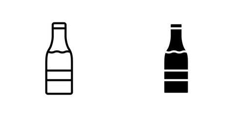 Bottle icon vector symbol collection on white background.