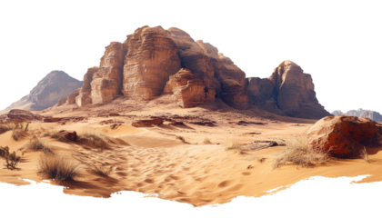 Beautiful view of tranquil desert  Clipart with Transparent Background