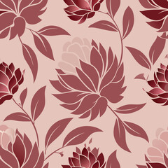 soft Floral seamless pattern background