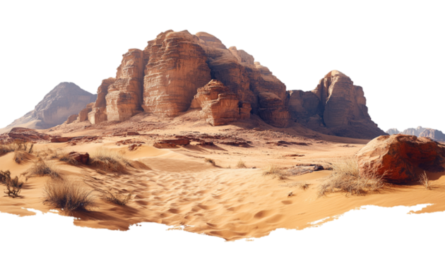 Beautiful view of tranquil desert  Clipart with Transparent Background