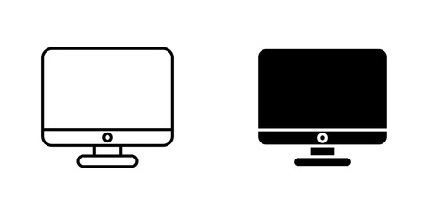 Computer icon vector symbol collection on white background.