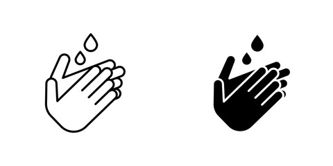 Handwashing icon vector symbol collection on white background.