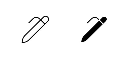 Pen icon vector symbol collection on white background.
