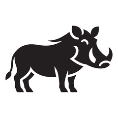 Crisp warthog silhouette vector with smooth design for professional logo use – warthog silhouette – warthog vector – warthog illustration – silhouette of warthog – warthog icon

