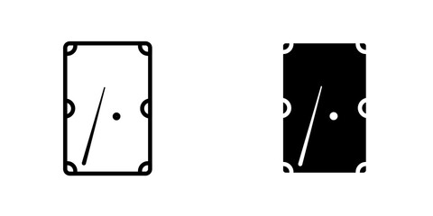 Pool table icon vector symbol collection on white background.