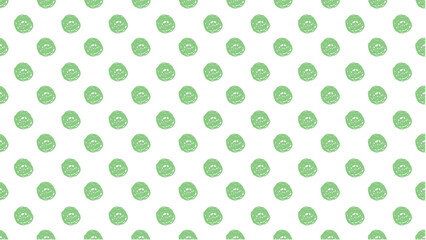 緑のぐるぐるした水玉模様のパターン背景イラスト シームレスなベクターの4Kイラスト素材。Green circled polka dot pattern background illustration. Seamless vector 4k illustration.