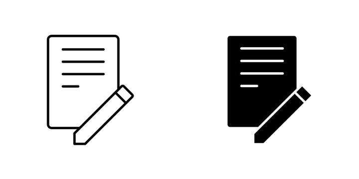 Register icon vector symbol collection on white background.