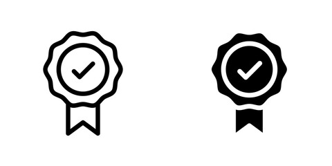 Rosette icon vector symbol collection on white background.