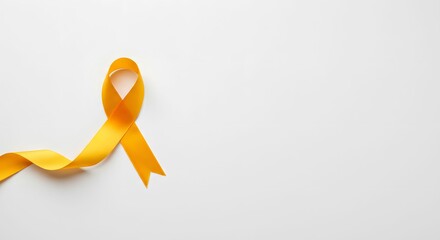 Gold Ribbon Awareness Symbol of Support, Hope, and Solidarity for Childhood Cancer