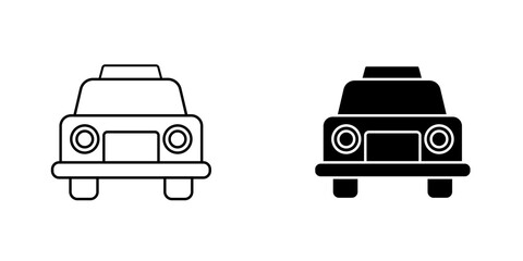 Taxi icon vector symbol collection on white background.