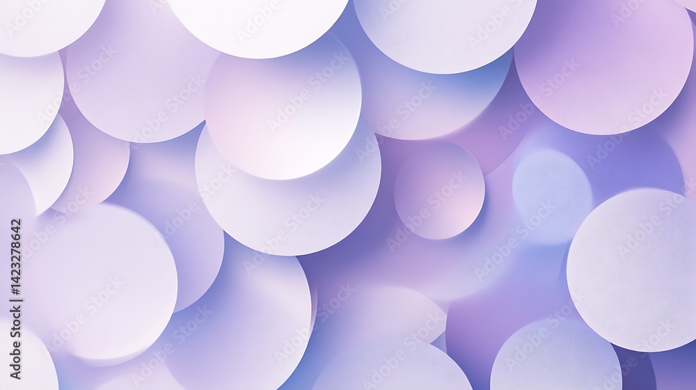 Poster abstract lavender circles overlapping pattern design