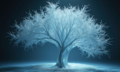 Glowing Ice Tree, Fantasy Nature Art - Fantasy Art