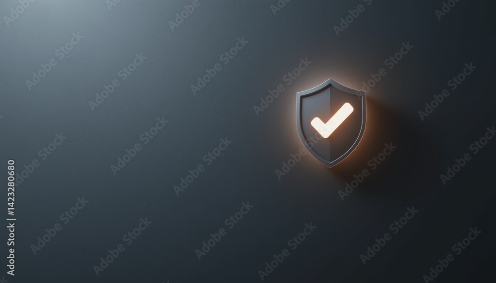 Aufkleber secure digital shield icon modern technology graphic design minimalist environment close-up view cyb