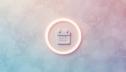 Digital calendar icon set for organizing events modern workspace graphic design clean environment digital perspective time management concept