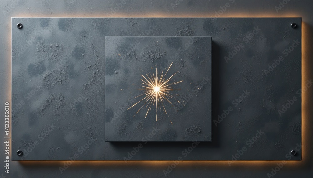 Poster dynamic spark event modern art gallery visual art display contemporary environment artistic viewpoin