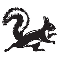 Elegant and simple squirrel silhouette vector for clean, professional branding – squirrel silhouette – squirrel vector – squirrel illustration – silhouette of squirrel – squirrel icon


