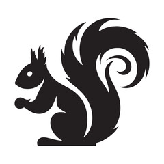 Dynamic squirrel silhouette vector created with clear lines for high-end branding – squirrel silhouette – squirrel vector – squirrel illustration – silhouette of squirrel – squirrel icon

