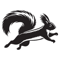 Iconic squirrel silhouette vector designed for creative and digital applications – squirrel silhouette – squirrel vector – squirrel illustration – silhouette of squirrel – squirrel icon

