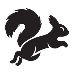 Creative squirrel silhouette in vector style, perfect for nature-themed logos – squirrel silhouette – squirrel vector – squirrel illustration – silhouette of squirrel – squirrel icon

