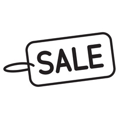 シンプルなセールのタグアイコン　透過