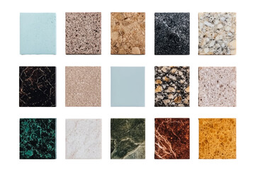 Various stone surface samples