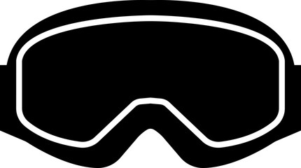 Ski Goggles Flat Design Winter Icon, Snowboard Protective eyewear ski template design element, isolated on transparent background, For website design, logo, app, template, ui, Ski Equipment, etc.