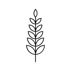 wheat icon simple black line symbol