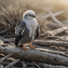 Kite bird on piece of wood