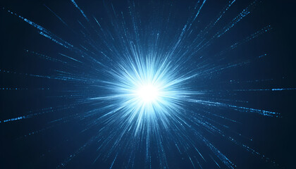 Obraz premium Abstract digital explosion radiating outward