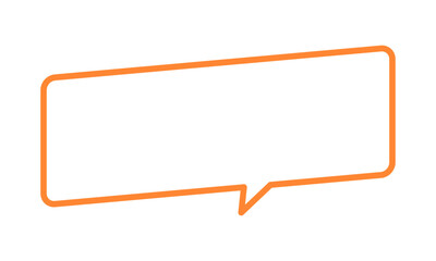 シンプルでおしゃれな斜めに傾いた横長の長方形の吹き出し - 太めの線に白い背景のフレーム素材