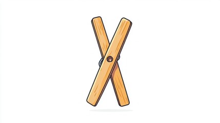 Wooden X-shaped support